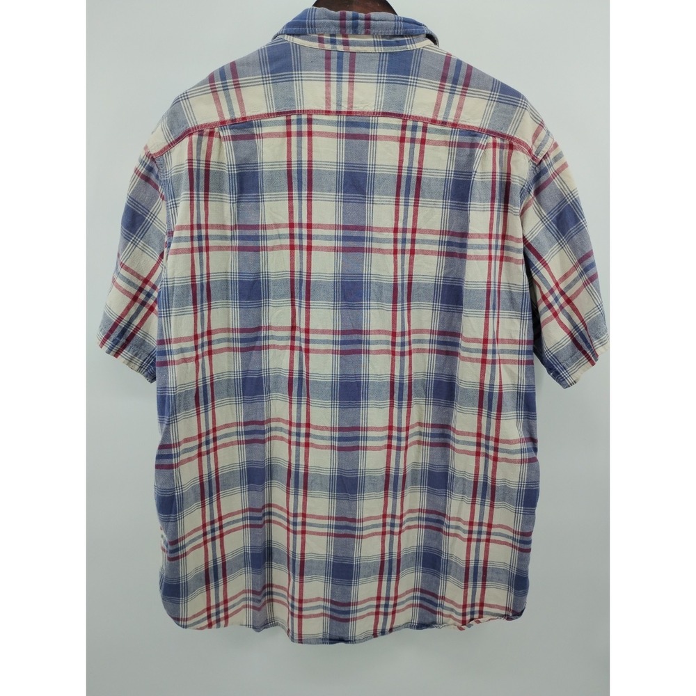 Polo Sport Ralph Lauren Button Up Shirt Cotton Linen Plaid Mens XL - Picture 4 of 7